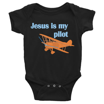 Jesus Is My Pilot (Biplane) Baby Bodysuit