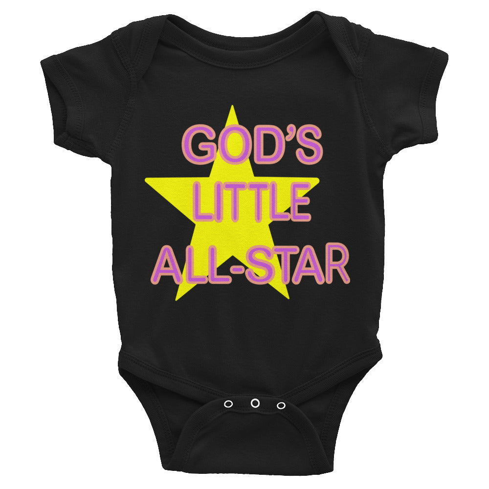 God's Little All-Star Baby Bodysuit