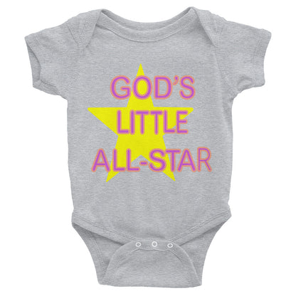 God's Little All-Star Baby Bodysuit