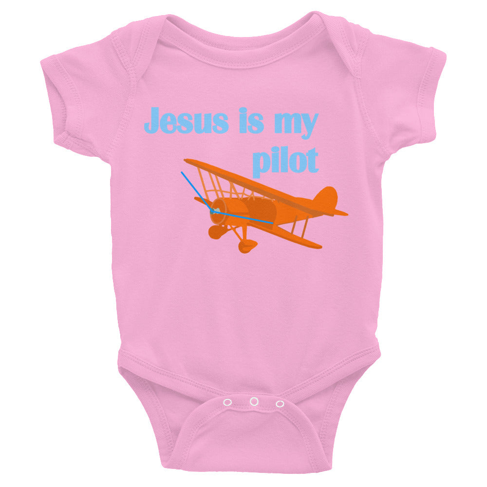 Jesus Is My Pilot (Biplane) Baby Bodysuit