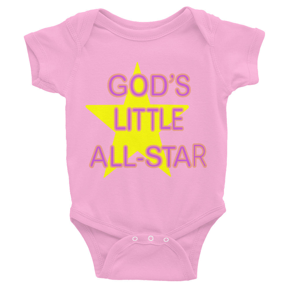 God's Little All-Star Baby Bodysuit