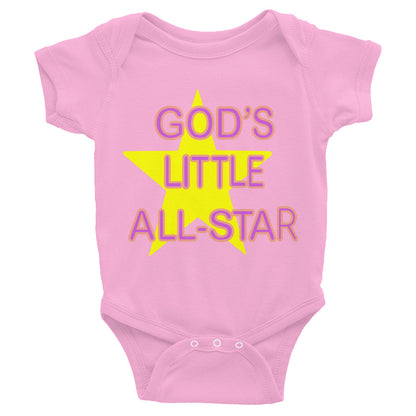 God's Little All-Star Baby Bodysuit