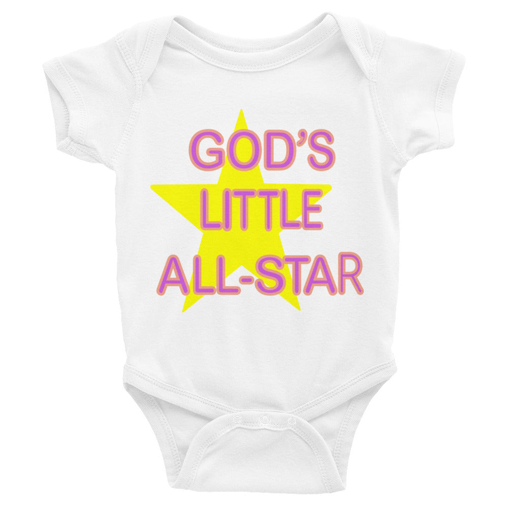 God's Little All-Star Baby Bodysuit