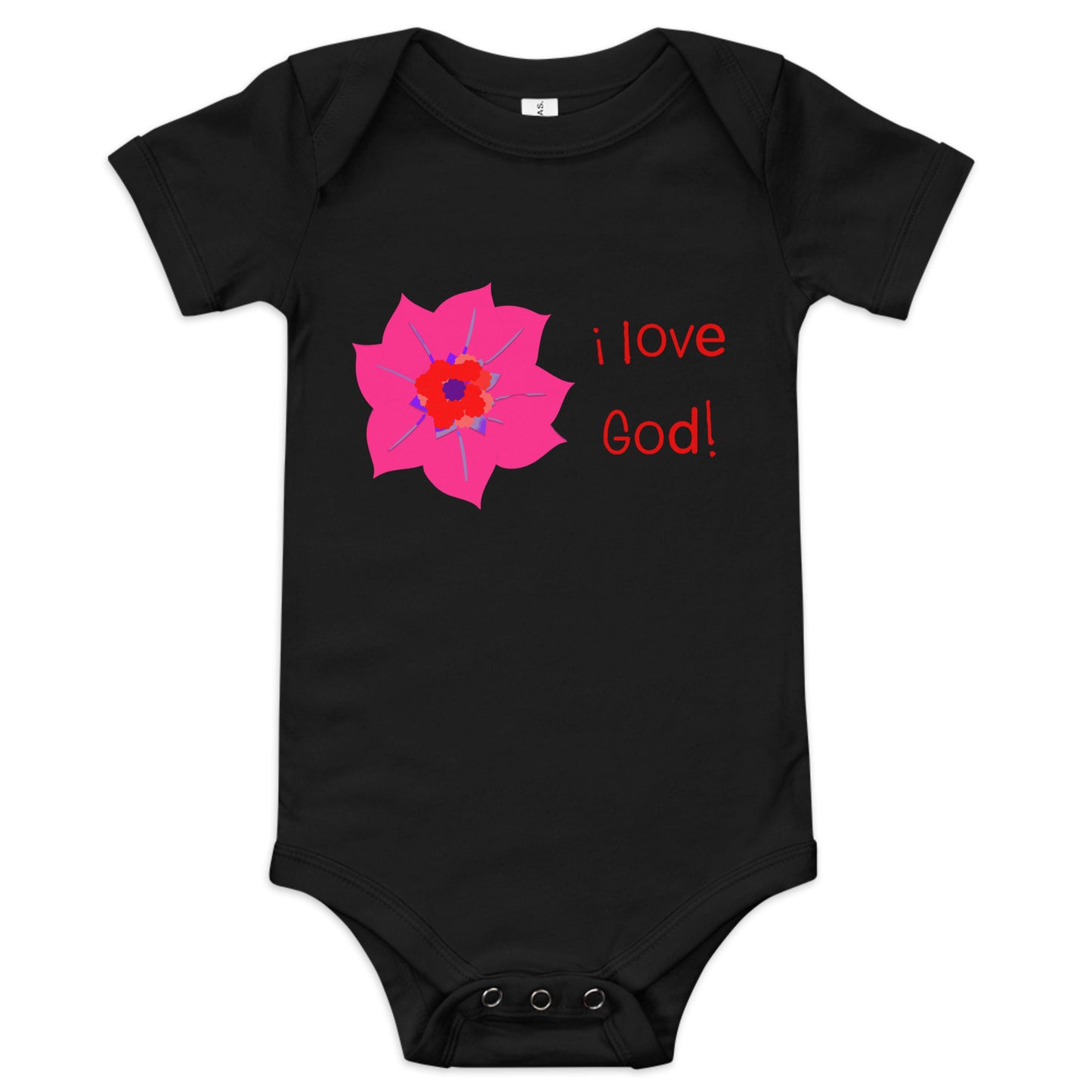 I Love God (Flower) Infant Bodysuit