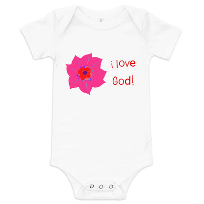 I Love God (Flower) Infant Bodysuit
