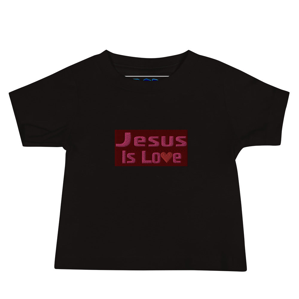Jesus Is Love Embroidered Baby T-Shirt