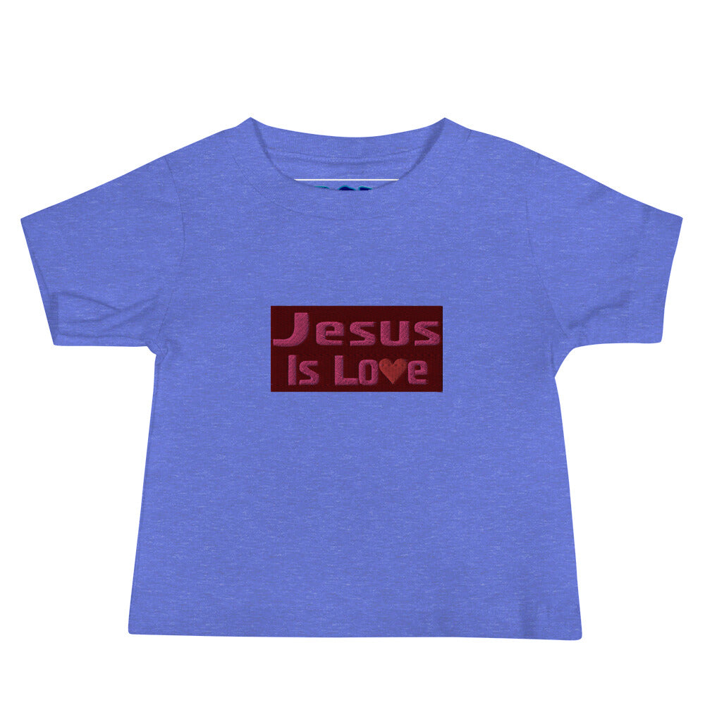 Jesus Is Love Embroidered Baby T-Shirt