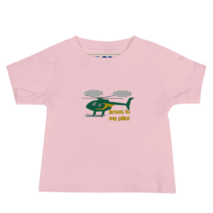 Jesus Is My Pilot (Helicopter) Embroidered Baby Tee