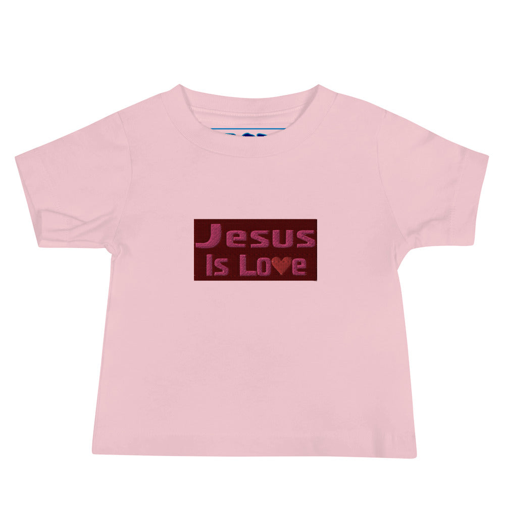 Jesus Is Love Embroidered Baby T-Shirt