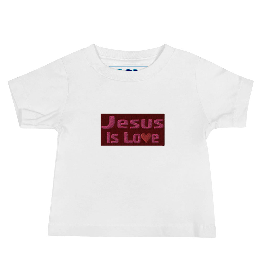 Jesus Is Love Embroidered Baby T-Shirt