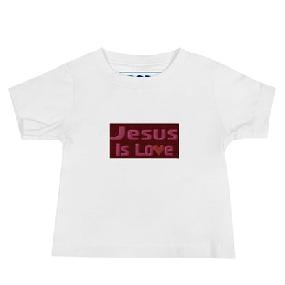 Jesus Is Love Embroidered Baby T-Shirt