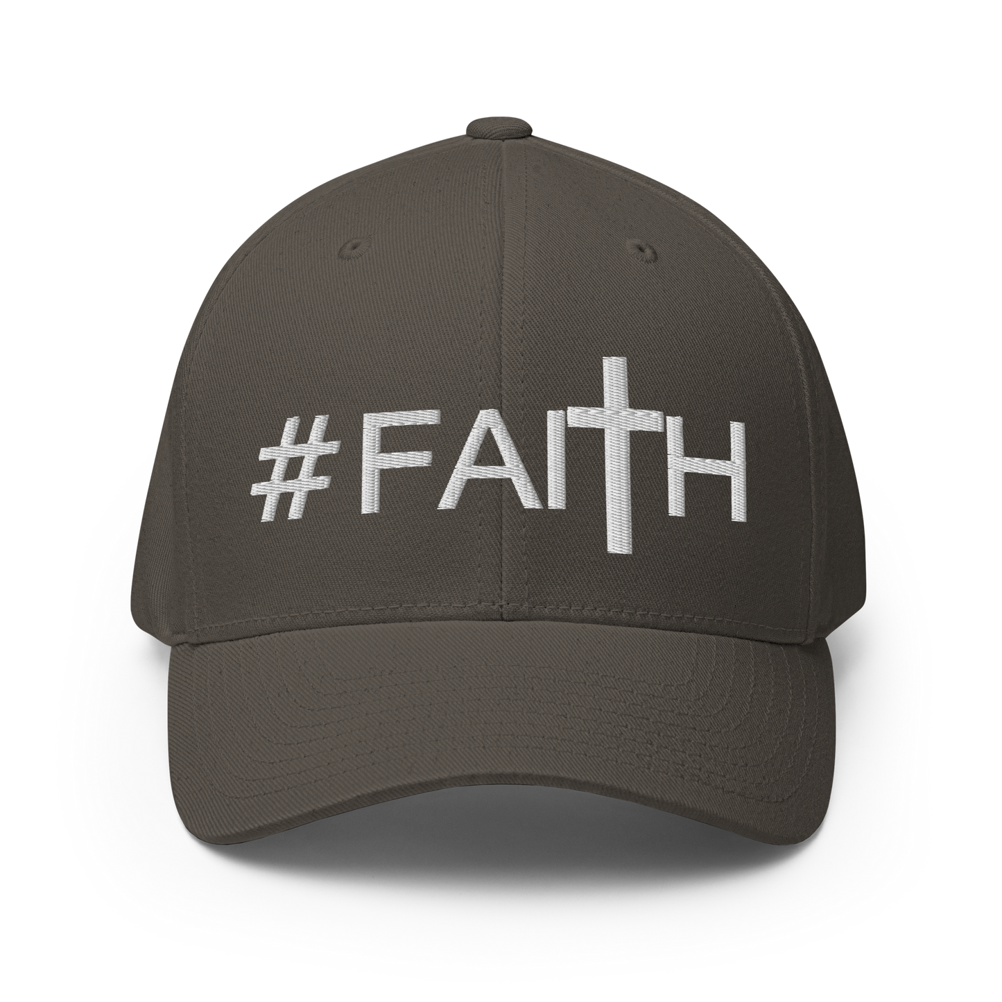 Hashtag Faith (White) Fitted Baseball Cap
