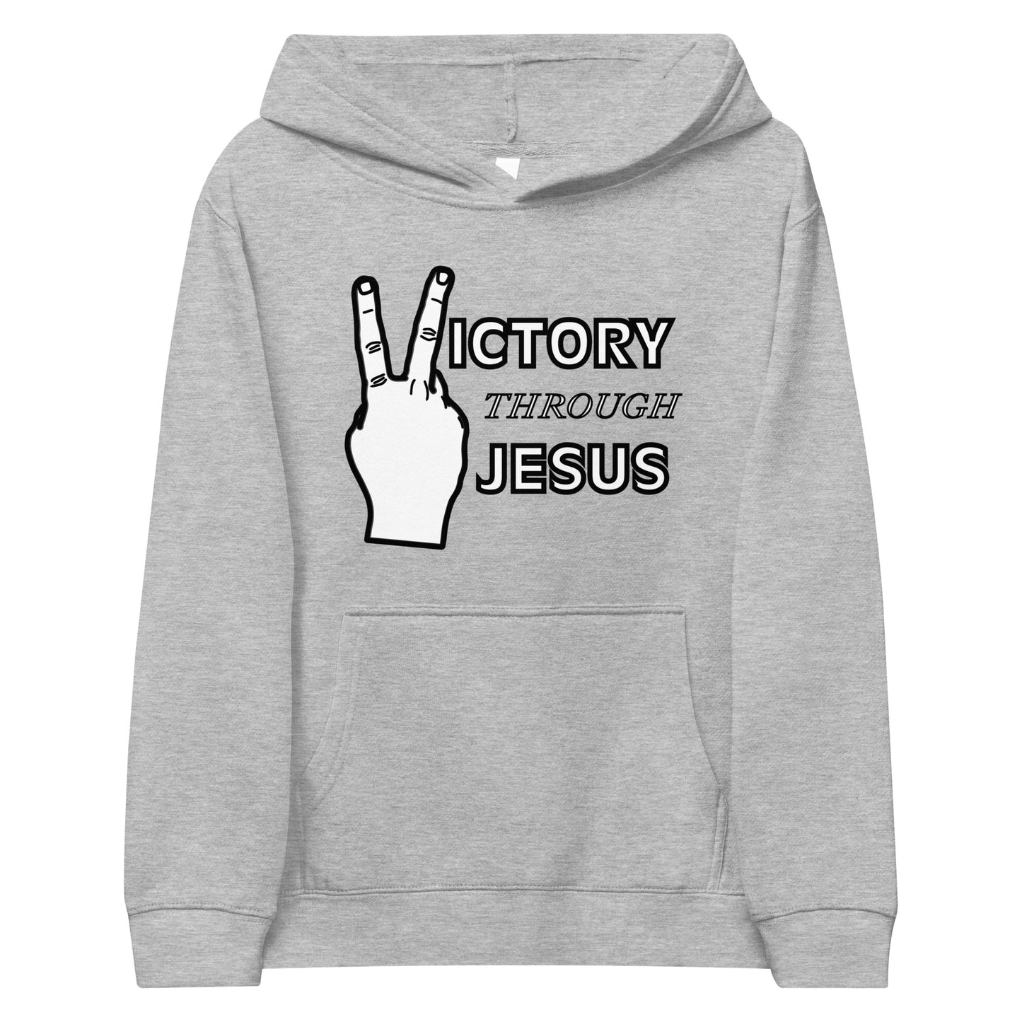 Victory through Jesus Kids Hoodie