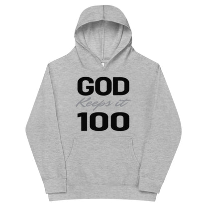 God Keeps It 100 Kids Hoodie