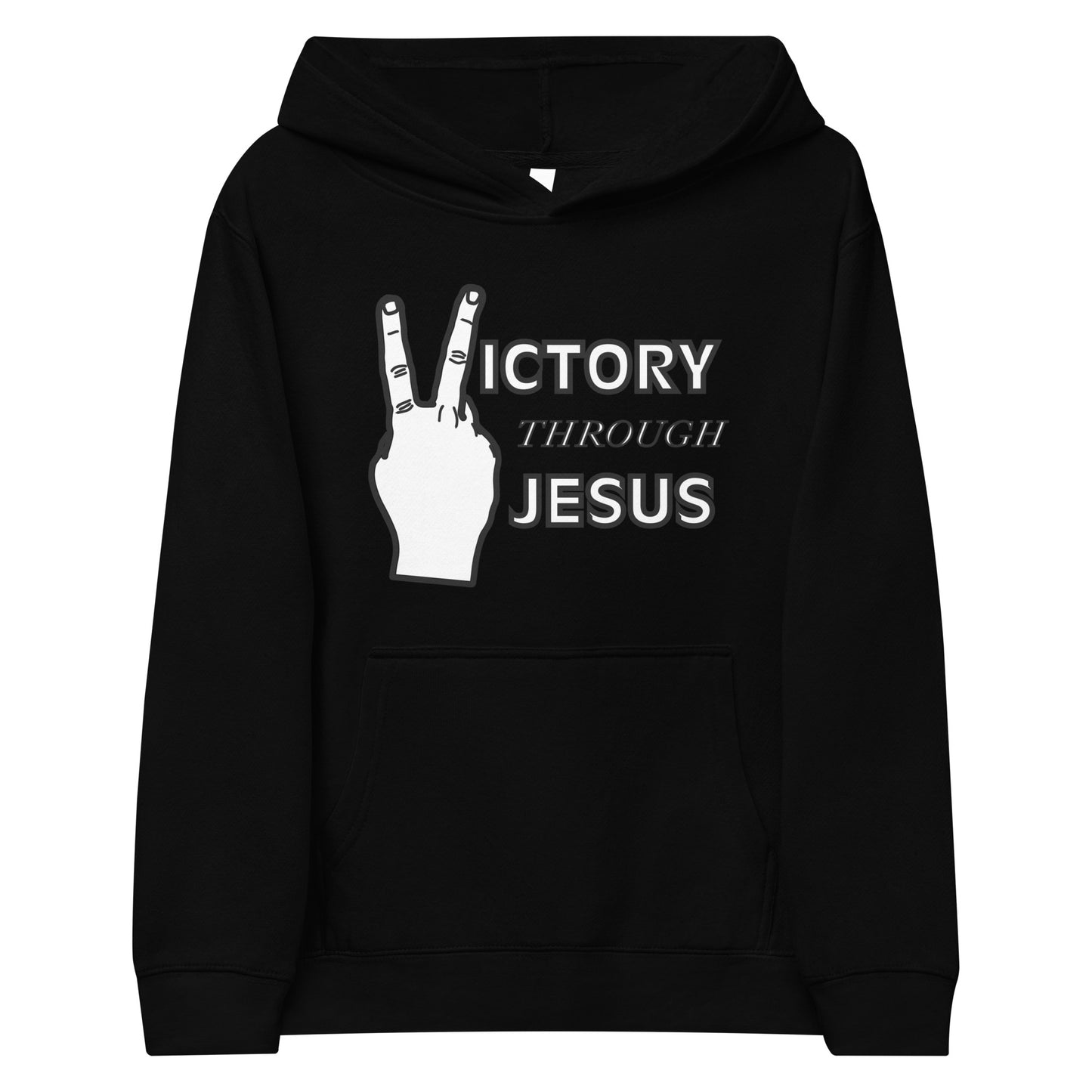 Victory through Jesus Kids Hoodie