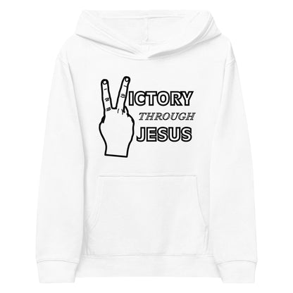 Victory through Jesus Kids Hoodie