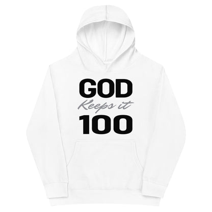 God Keeps It 100 Kids Hoodie