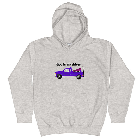 God Is My Driver Kids Hoodie