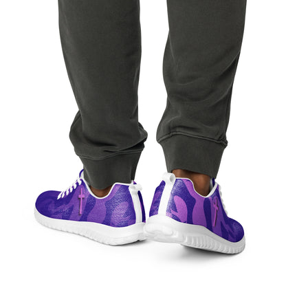 Pink and Purple Cross Men’s Sneakers