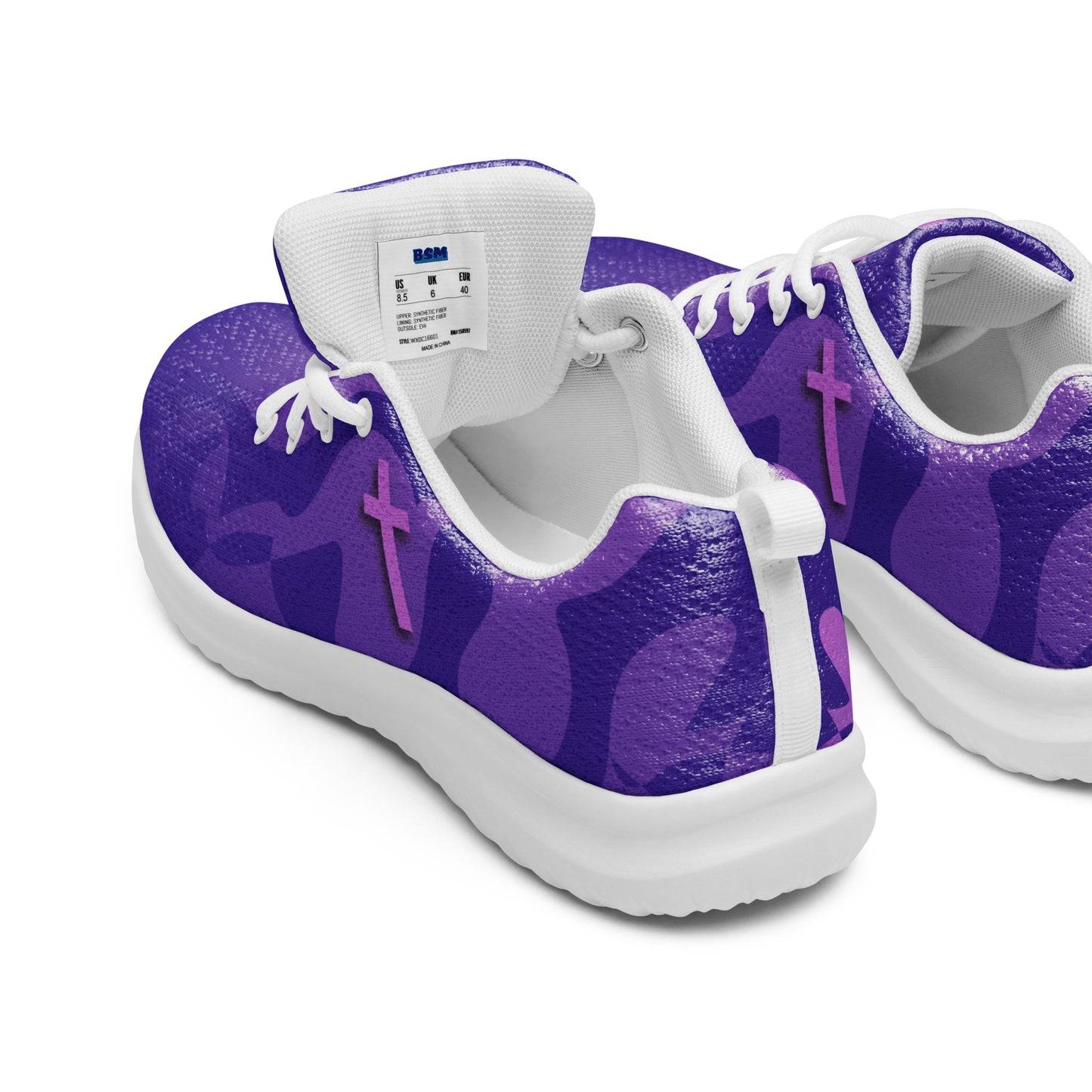 Pink and Purple Cross Men’s Sneakers