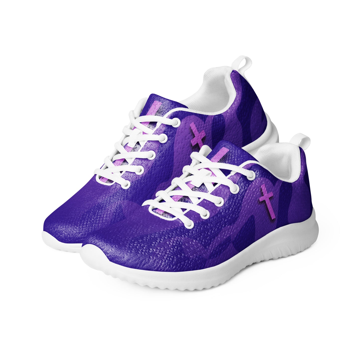 Pink and Purple Cross Men’s Sneakers