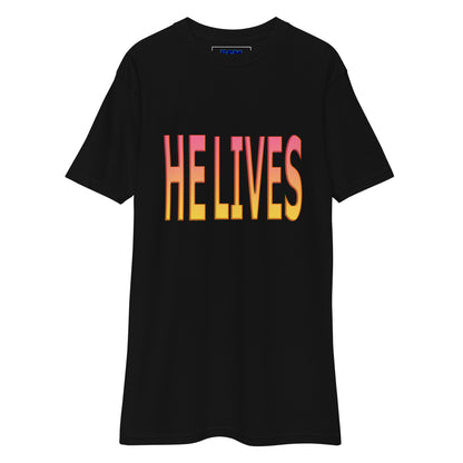 He Lives Men’s Heavyweight T-Shirt