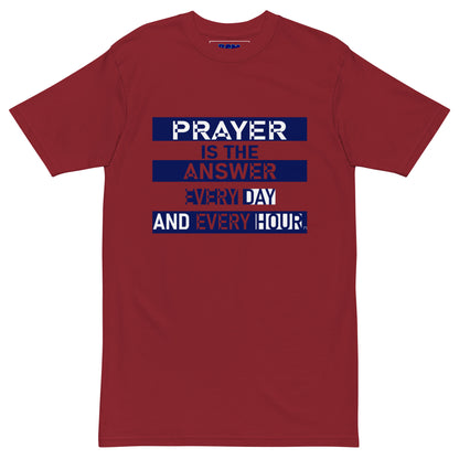 Prayer Is the Answer Men’s Heavyweight Tee