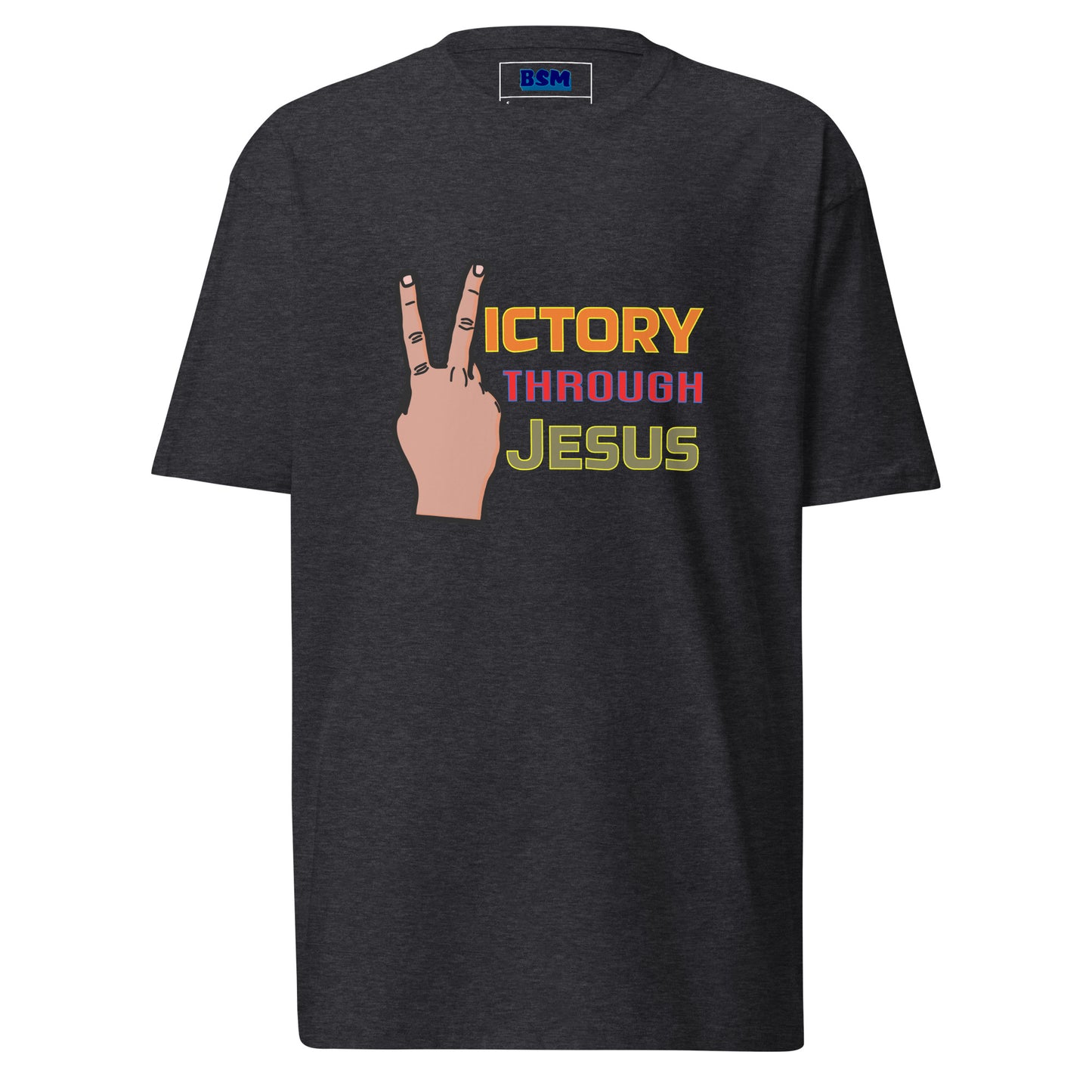 Victory through Jesus 2 Men’s Heavyweight Tee