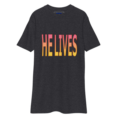 He Lives Men’s Heavyweight T-Shirt