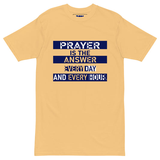 Prayer Is the Answer Men’s Heavyweight Tee