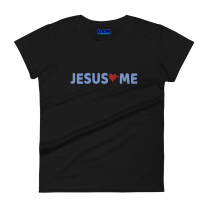 Jesus Loves Me Women's 100% Cotton Semi-Fitted T-Shirt