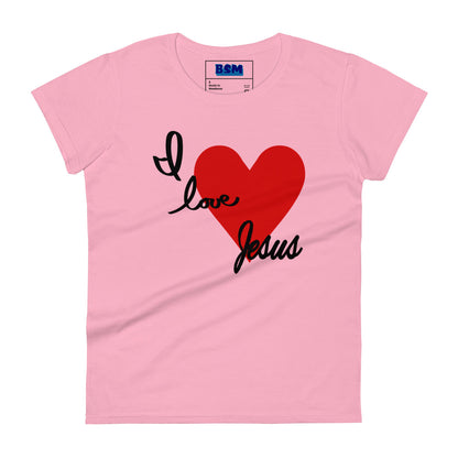 I Love Jesus (Heart) Women's Semi-Fitted T-Shirt