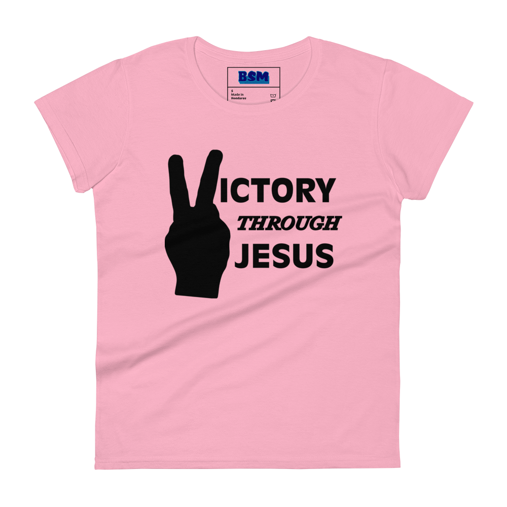 Victory Through Jesus Women's Semi-Fitted T-Shirt