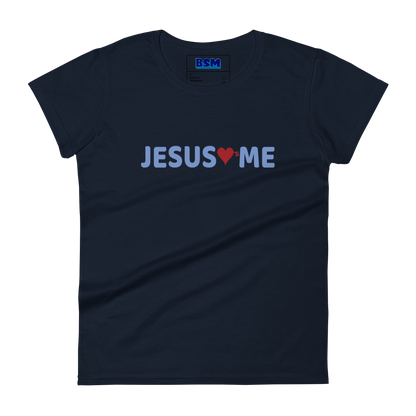 Jesus Loves Me Women's 100% Cotton Semi-Fitted T-Shirt