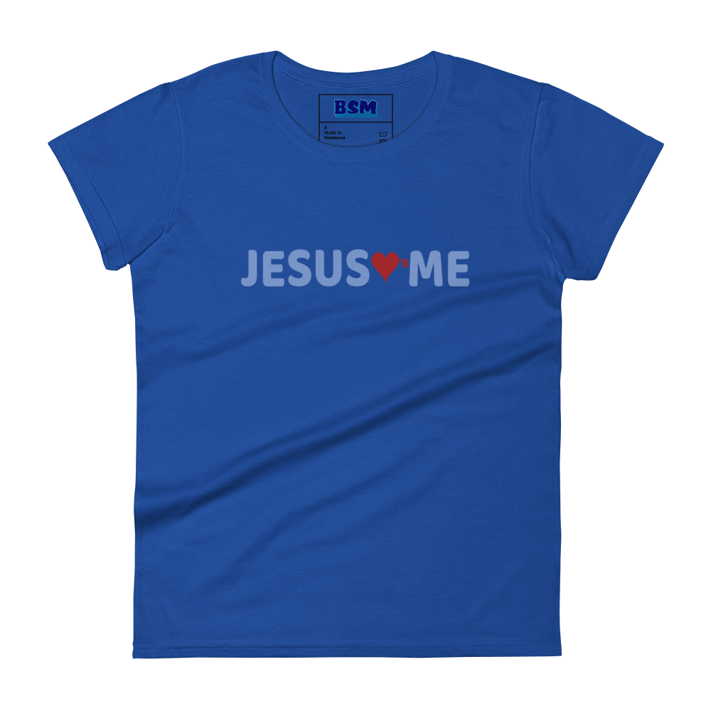 Jesus Loves Me Women's 100% Cotton Semi-Fitted T-Shirt