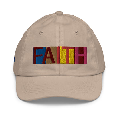 Multicolored Faith Youth Baseball Cap