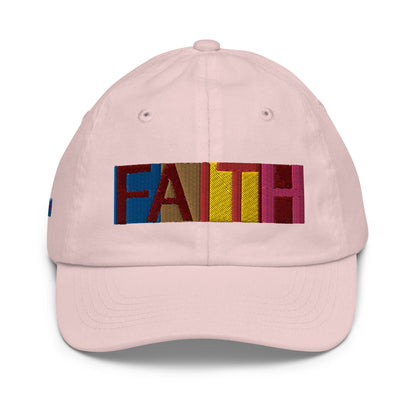 Multicolored Faith Youth Baseball Cap