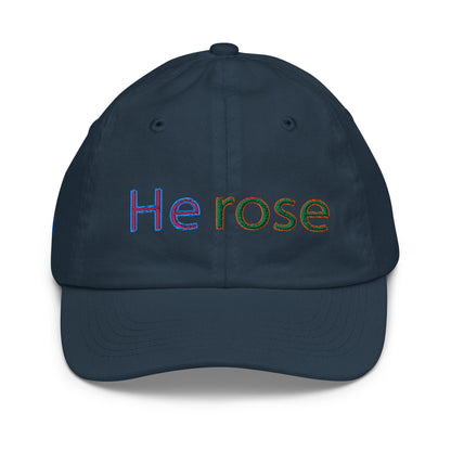 He Rose Christian Youth Baseball Cap