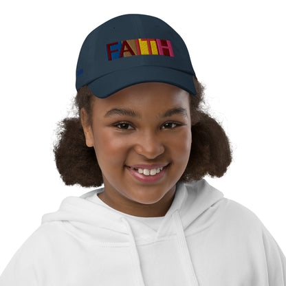 Multicolored Faith Youth Baseball Cap