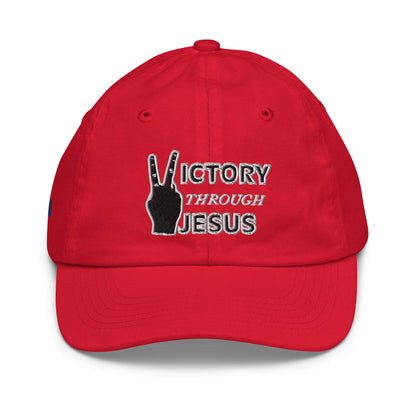 Victory Through Jesus Youth Baseball Cap