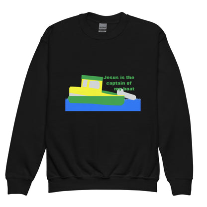 Jesus Is the Captain of My Boat (GY) Kids Sweatshirt