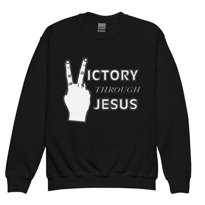 Victory Through Jesus Youth Crewneck Sweatshirt