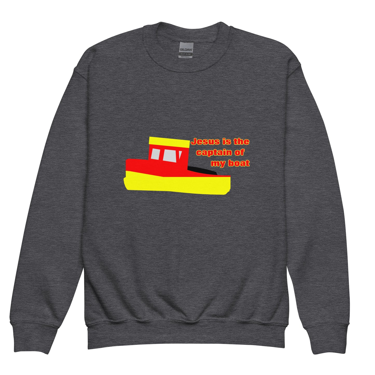 Jesus Is the Captain of My Boat (RY) Kids Sweatshirt