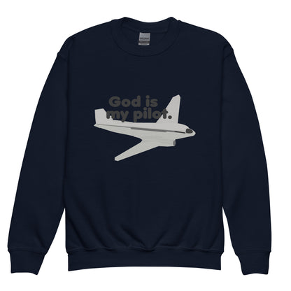 God Is My Pilot Kids Sweatshirt