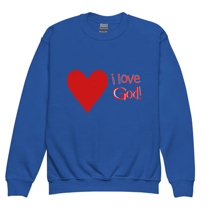 I Love God (Heart) Youth Sweatshirt