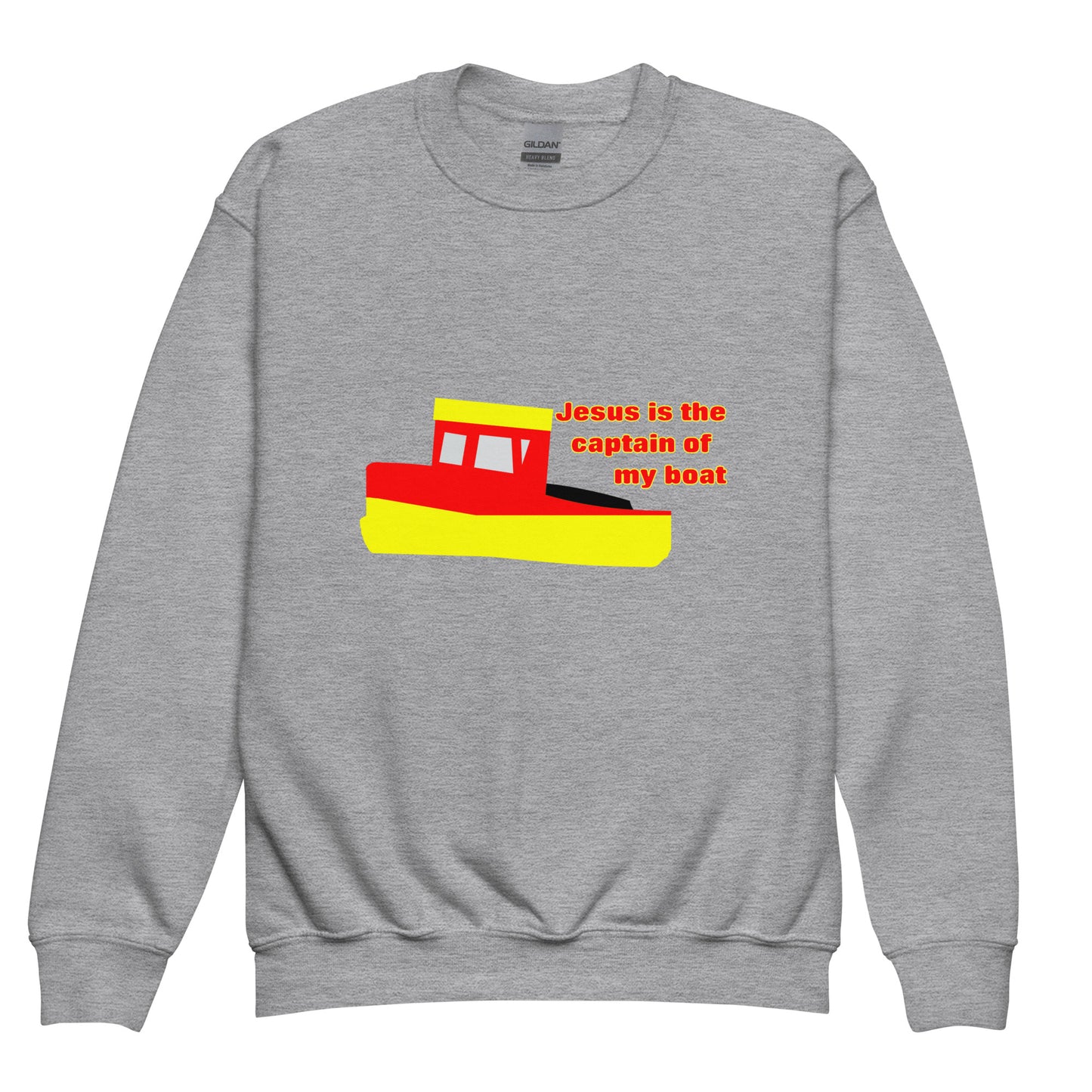 Jesus Is the Captain of My Boat (RY) Kids Sweatshirt