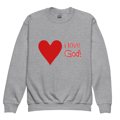 I Love God (Heart) Youth Sweatshirt