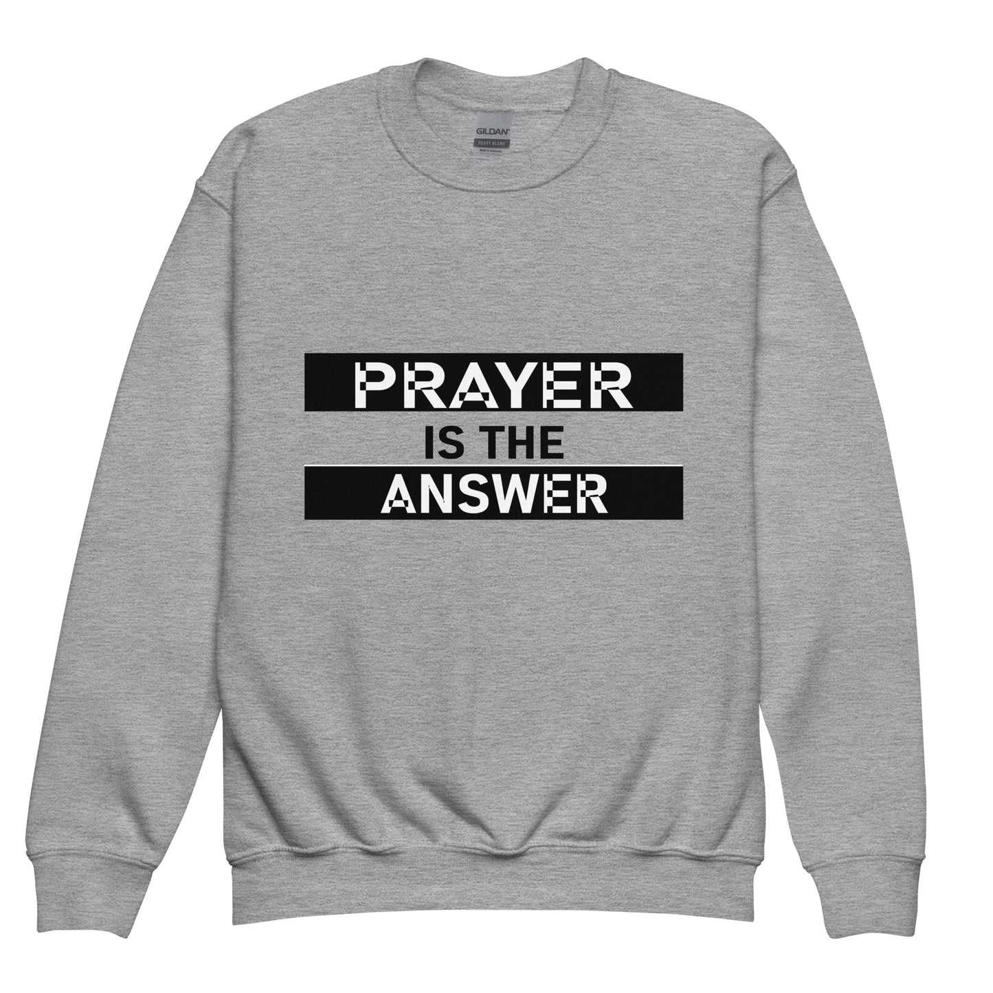 Prayer Is the Answer Youth Crewneck Sweatshirt