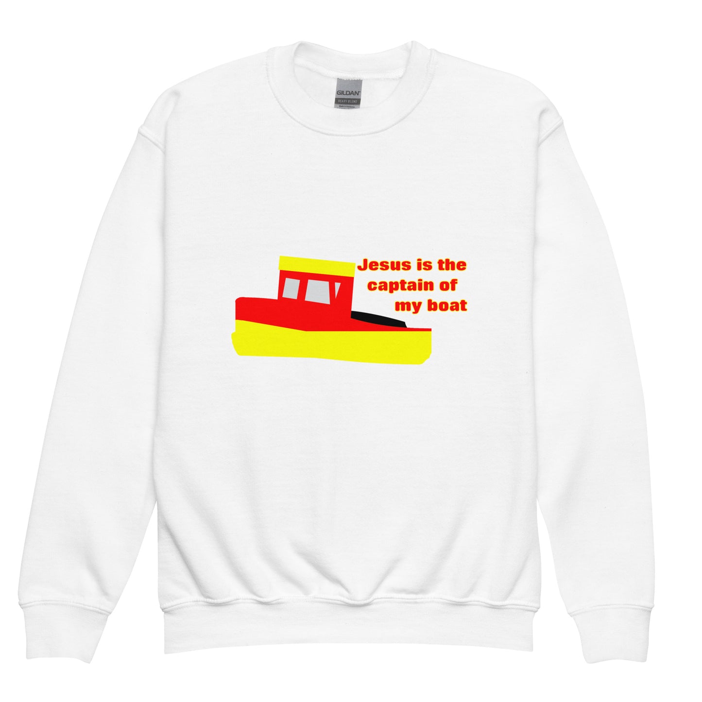 Jesus Is the Captain of My Boat (RY) Kids Sweatshirt