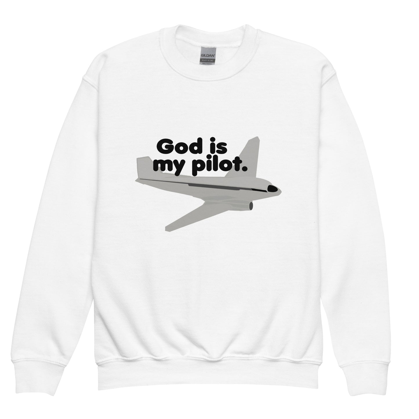 God Is My Pilot Kids Sweatshirt